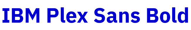 IBM Plex Sans Bold Schriftart